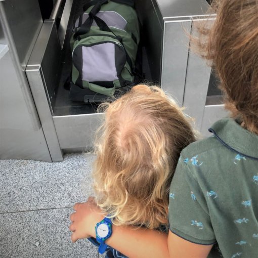 Check-in mit Kindern